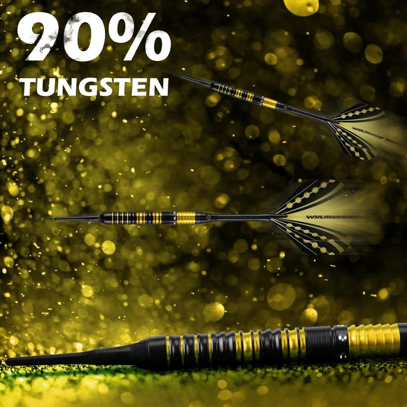 win.max طقم سهام ناعمة - طقم سهام ناعمة من 90% تنجستين بوزن 18 جرام مع 3 ريش إضافية - Image 5